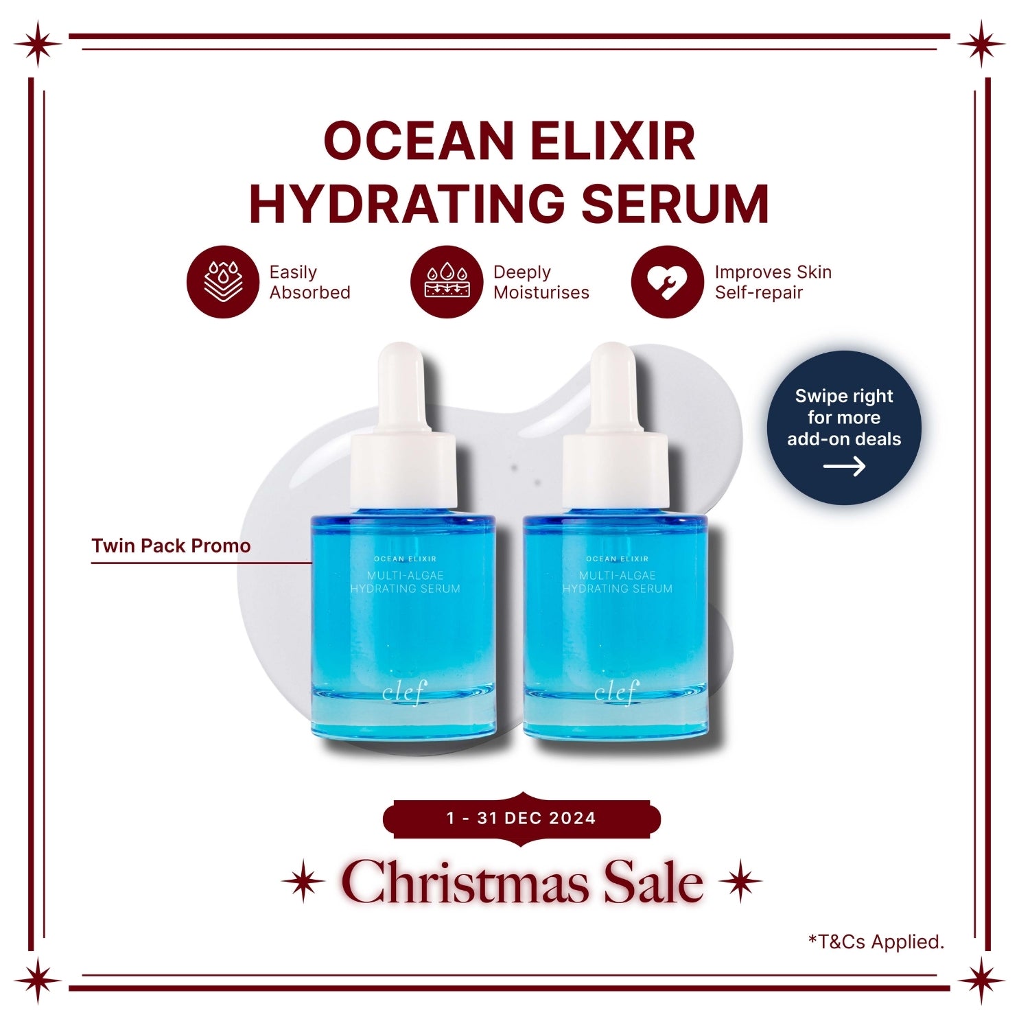 TWIN PACK PROMO - CLEF Ocean Elixir Hydrating Serum