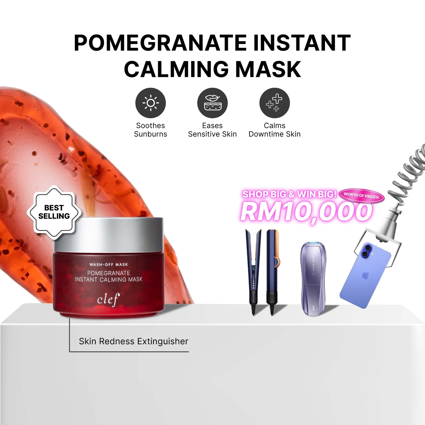 CLEF Pomegranate Instant Calming Mask