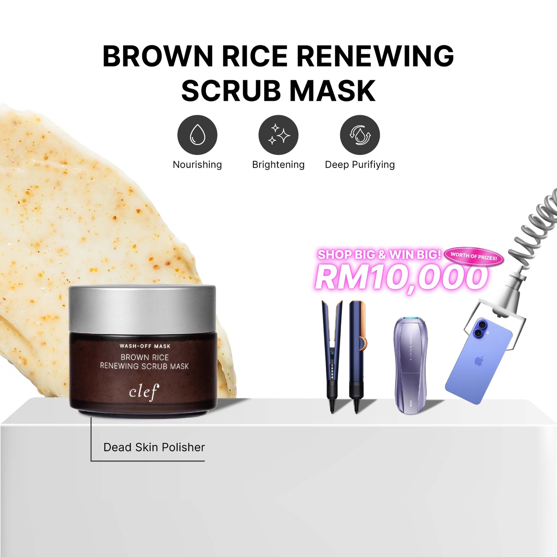 CLEF Brown Rice Renewing Scrub Mask