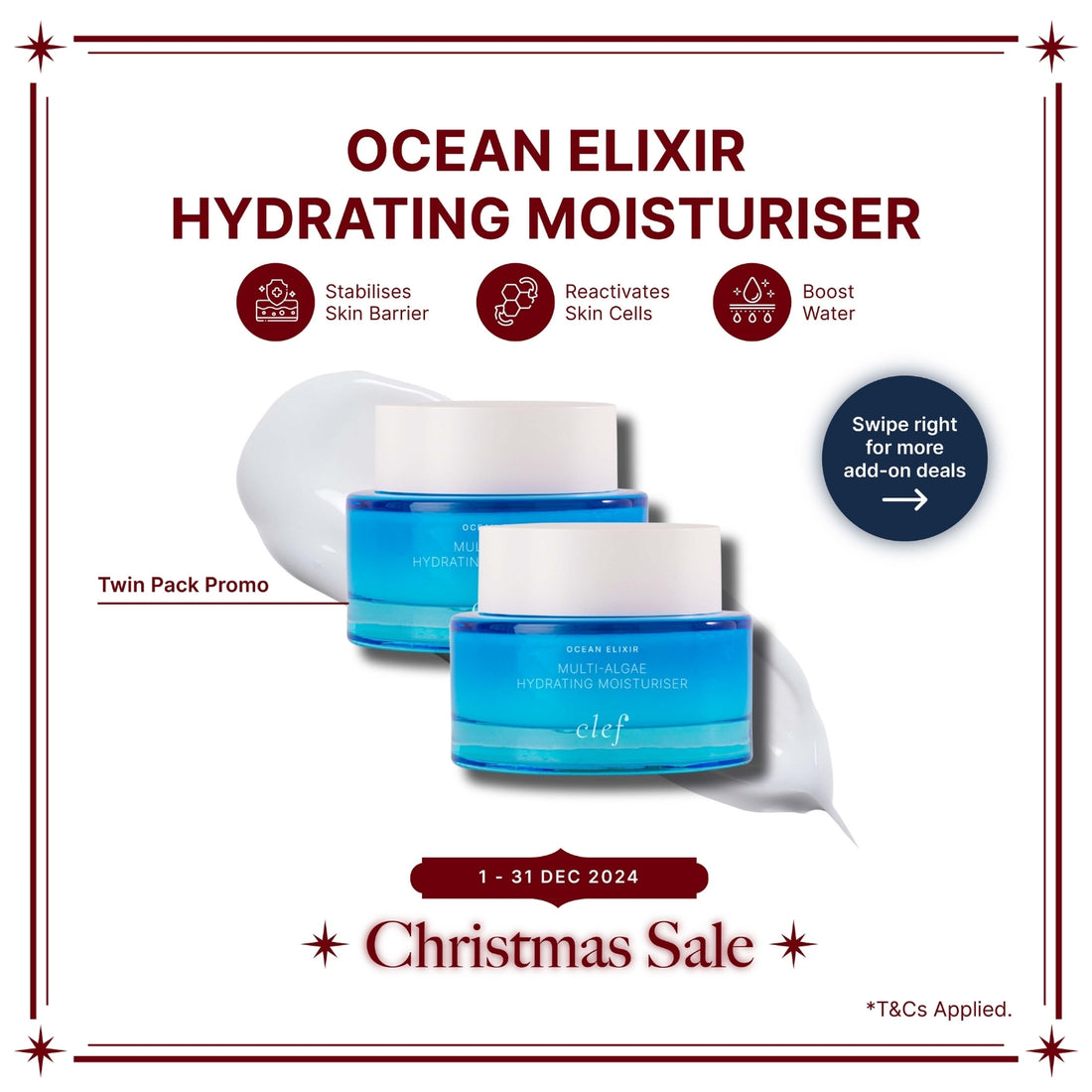 TWIN PACK PROMO - CLEF Ocean Elixir Hydrating Moisturiser