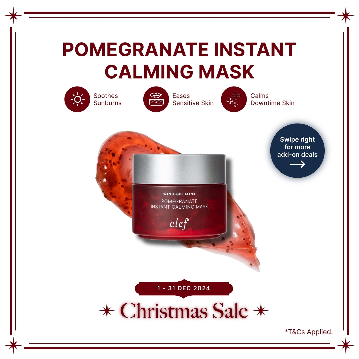 CLEF Pomegranate Instant Calming Mask