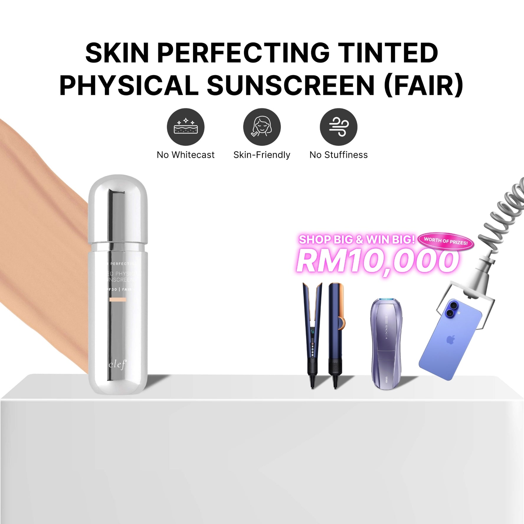 CLEF Skin Perfecting Tinted Physical Sunscreen