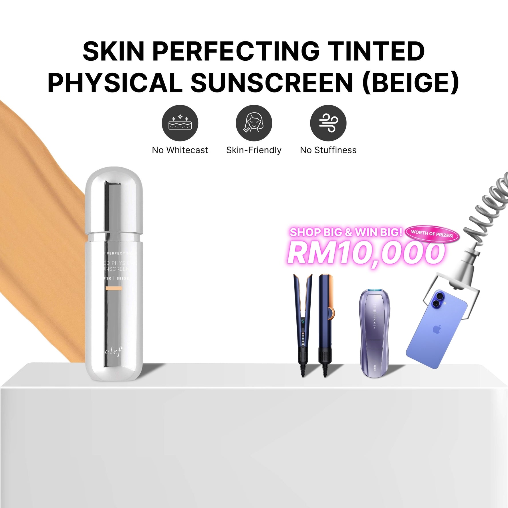 CLEF Skin Perfecting Tinted Physical Sunscreen