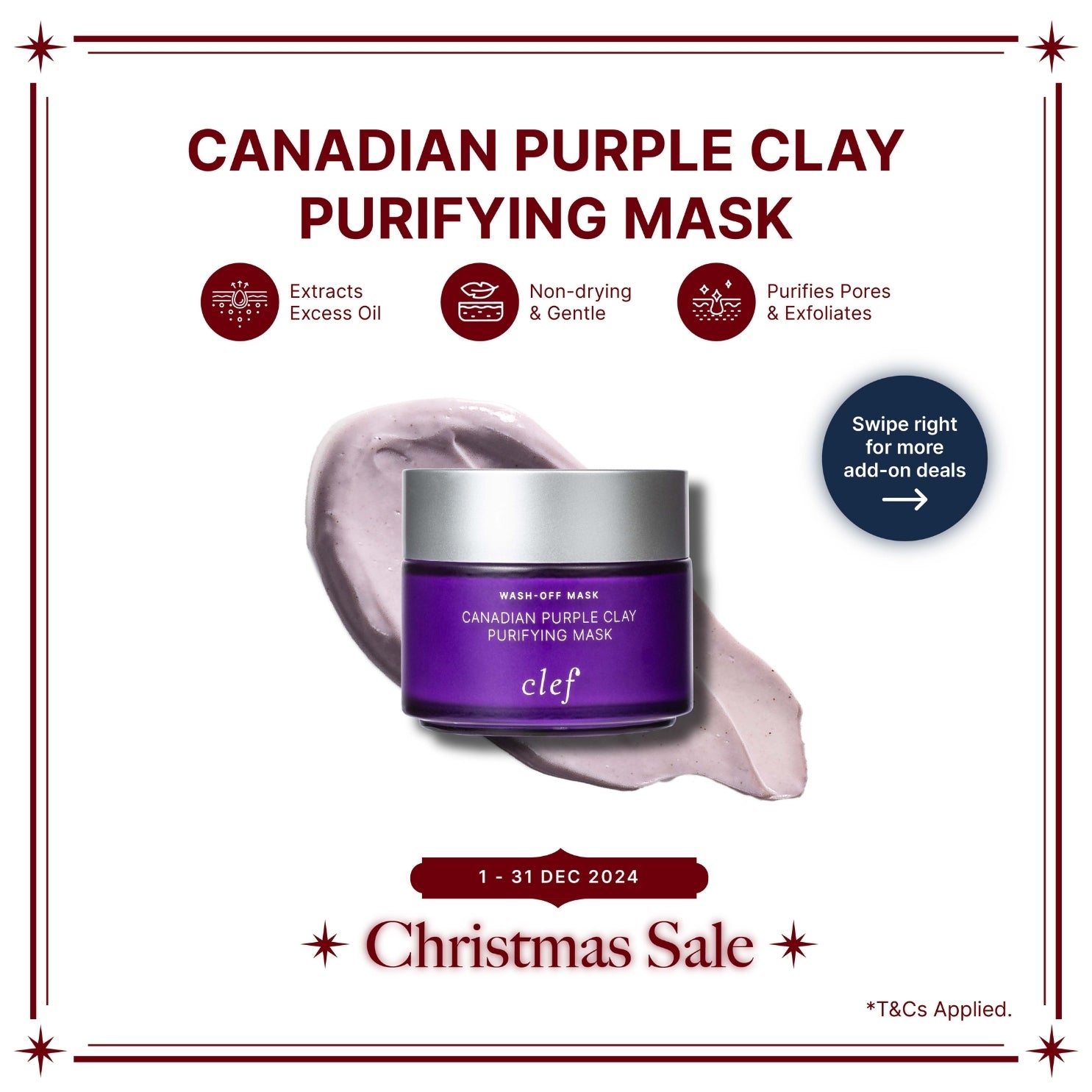 CLEF Canadian Purple Clay Purifying Mask