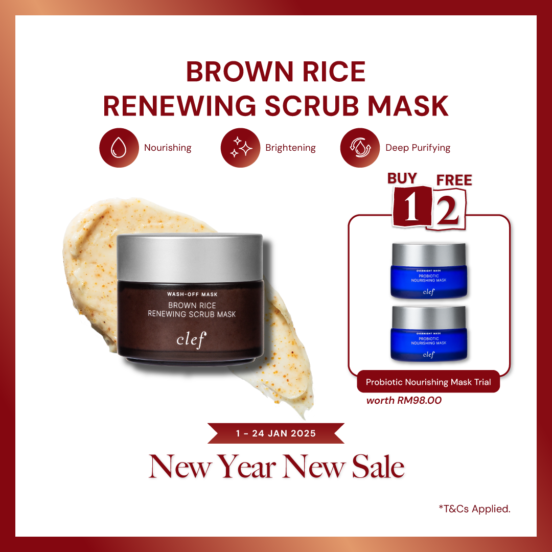 CLEF Brown Rice Renewing Scrub Mask