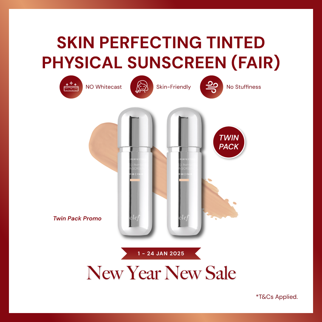 TWIN PACK PROMO - CLEF Skin Perfecting Tinted Physical Sunscreen