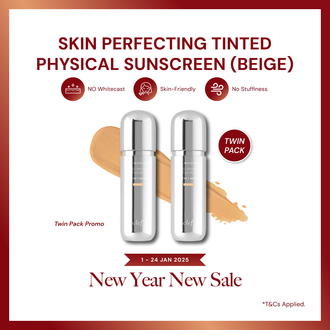 TWIN PACK PROMO - CLEF Skin Perfecting Tinted Physical Sunscreen