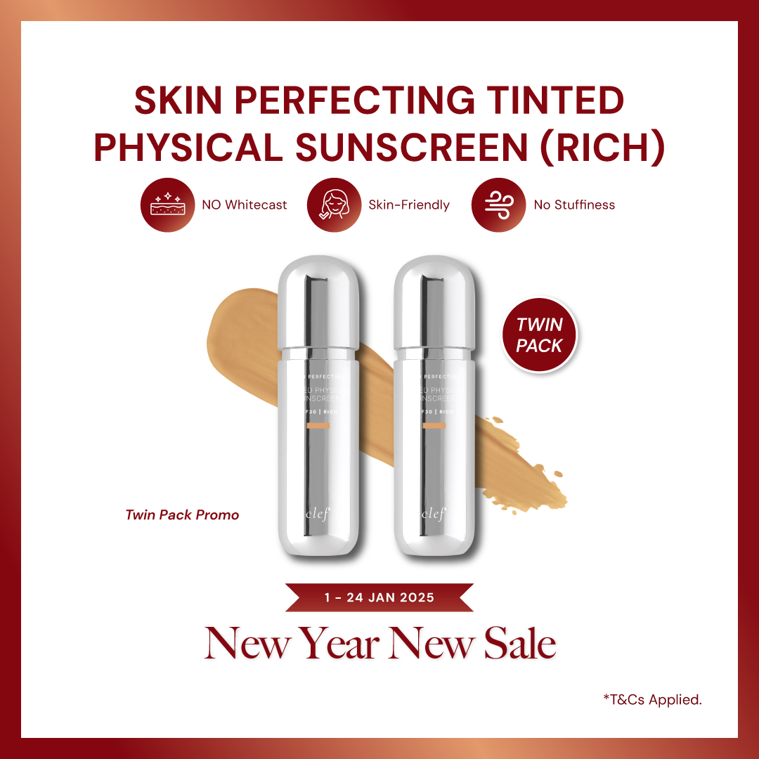 TWIN PACK PROMO - CLEF Skin Perfecting Tinted Physical Sunscreen