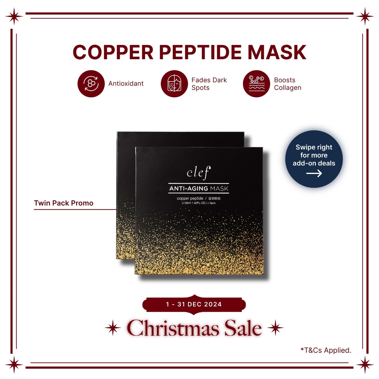 [PRE-ORDER: SHIP BY END OF DEC 2024] CLEF Copper Peptide Mask