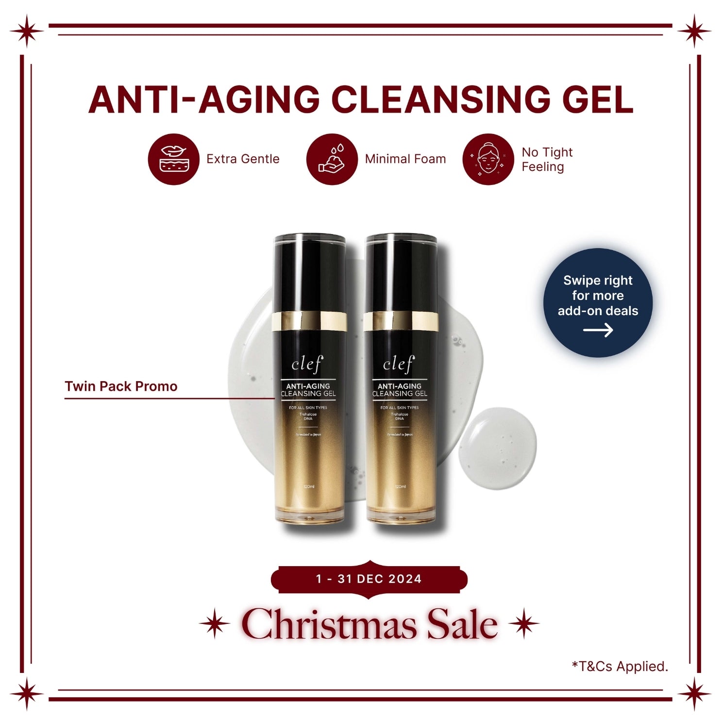 TWIN PACK PROMO - CLEF Anti-Aging Cleansing Gel