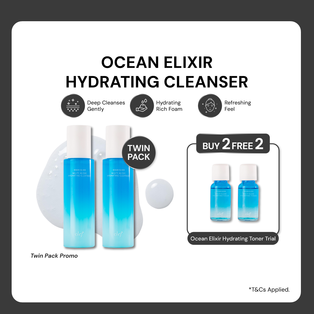 TWIN PACK PROMO - CLEF Ocean Elixir Hydrating Cleanser