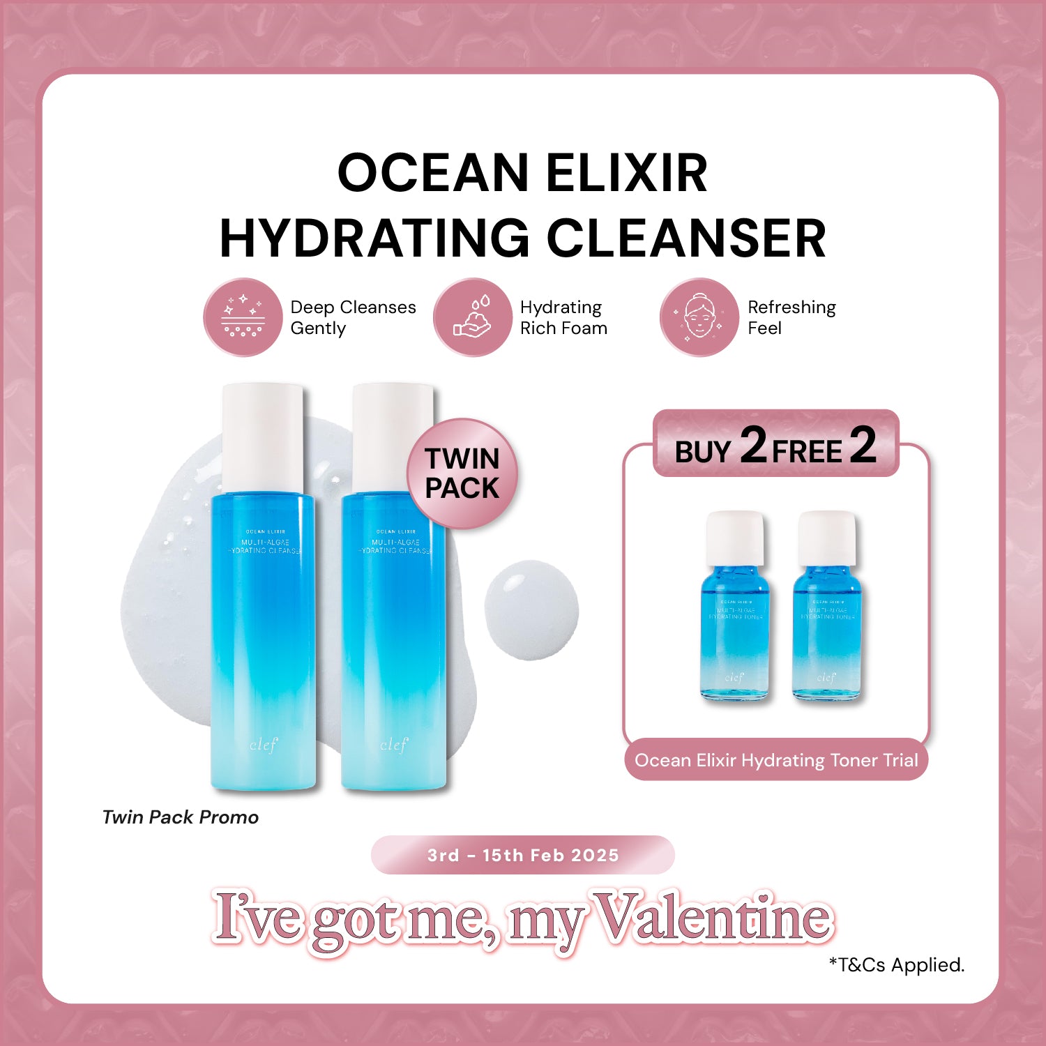 TWIN PACK PROMO - CLEF Ocean Elixir Hydrating Cleanser