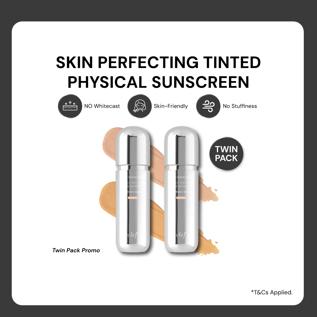 TWIN PACK PROMO - CLEF Skin Perfecting Tinted Physical Sunscreen