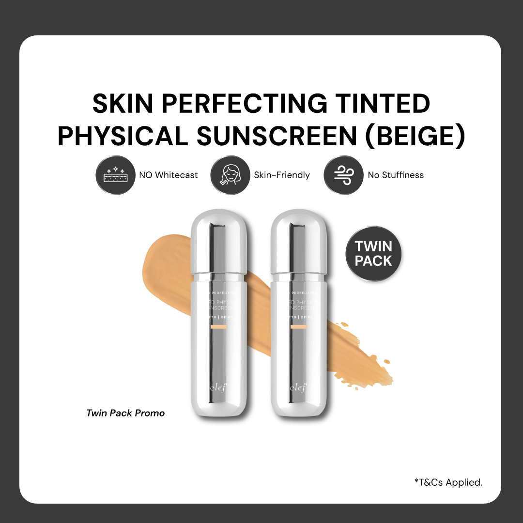 TWIN PACK PROMO - CLEF Skin Perfecting Tinted Physical Sunscreen