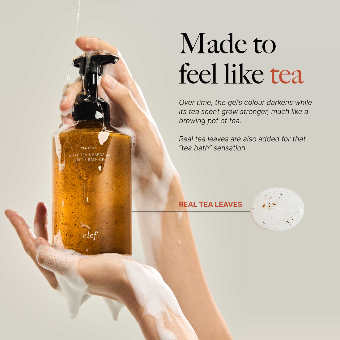 [READY STOCK]  CLEF Tea Core Gentle Bath Gel + Daily Nourishing Lotion