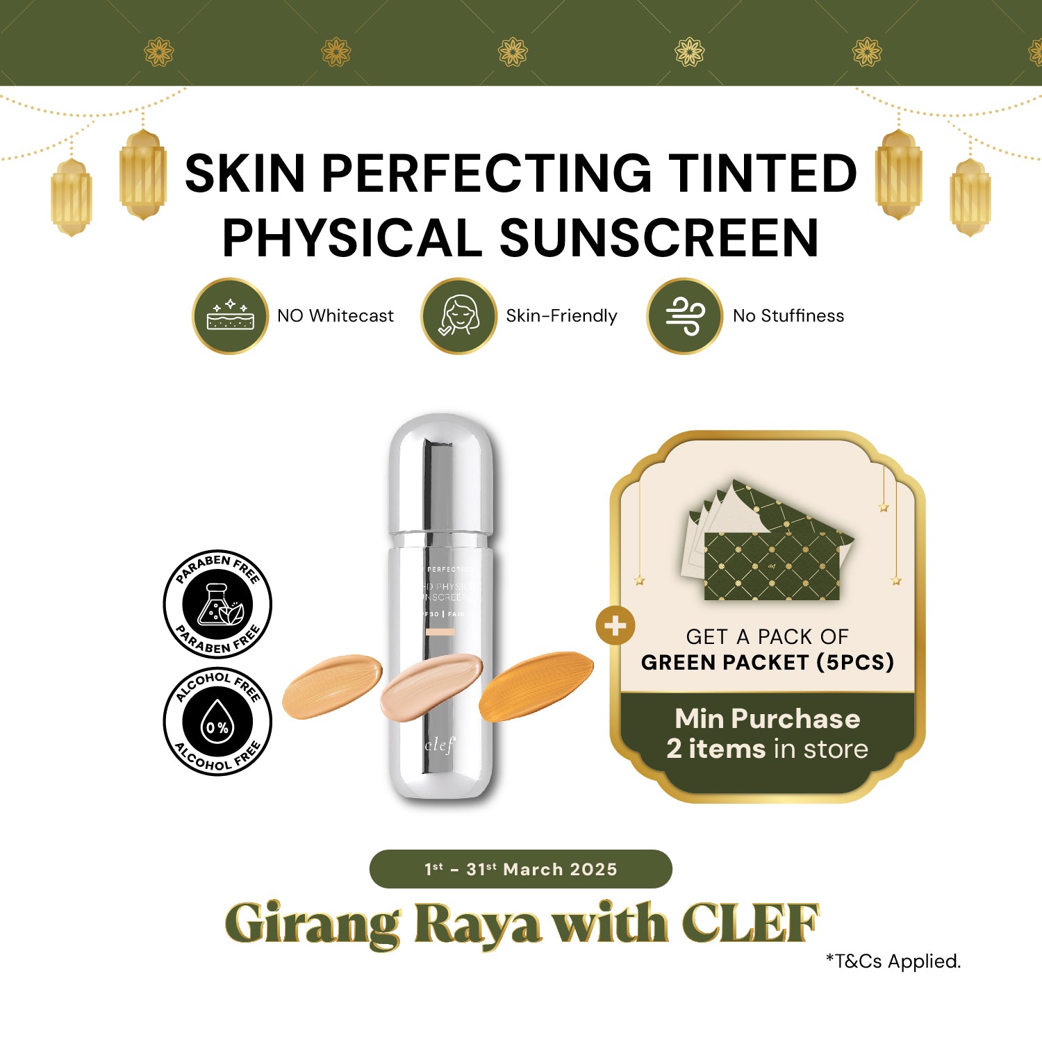 [PRE-ORDER: Ships out on early April] CLEF Skin Perfecting Tinted Physical Sunscreen