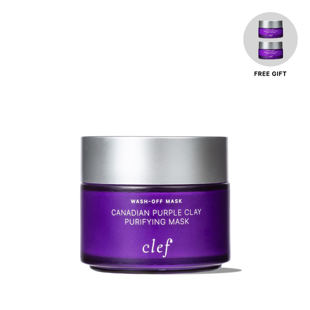 CLEF Canadian Purple Clay Purifying Mask - FREE x2 Mini