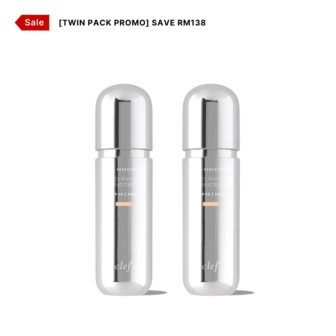 TWIN PACK PROMO - CLEF Skin Perfecting Tinted Physical Sunscreen